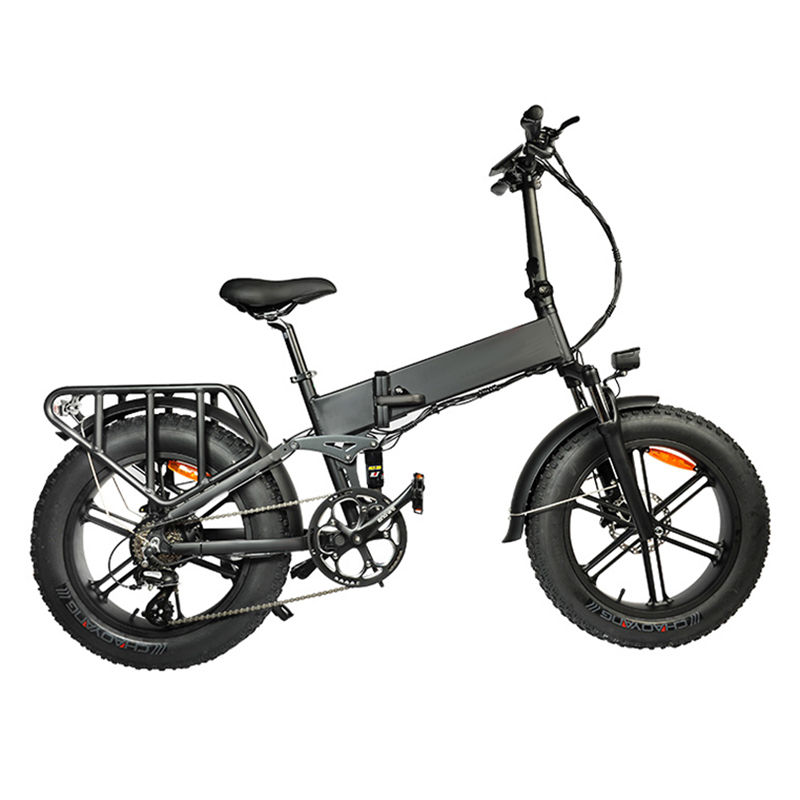 750W fat tire foldable electric bicycle ODM OEM 20inch beach cruiser ebike