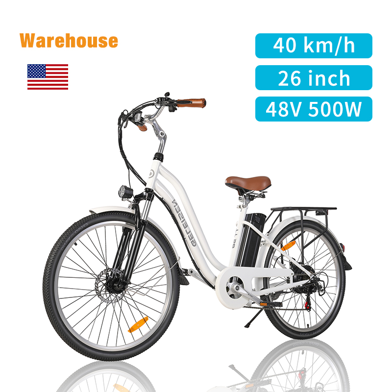 US warehouse cheap city ebike 48V 500W lithium battery electric bicycle for adult