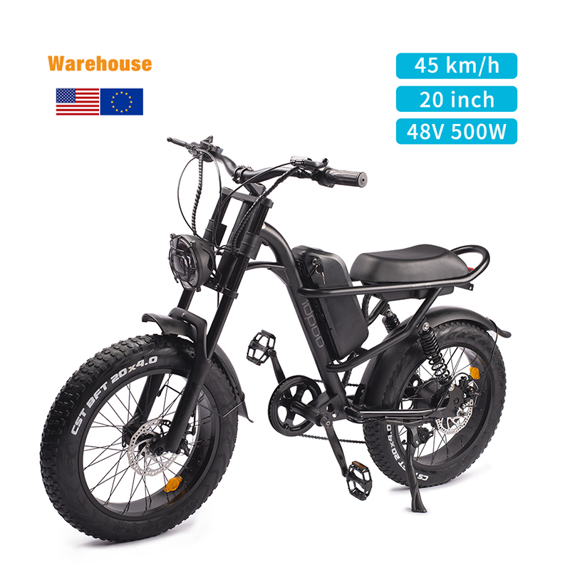 20 inch fat tire electric bike motorcycle 500W eu warehouse lithium battery ebike